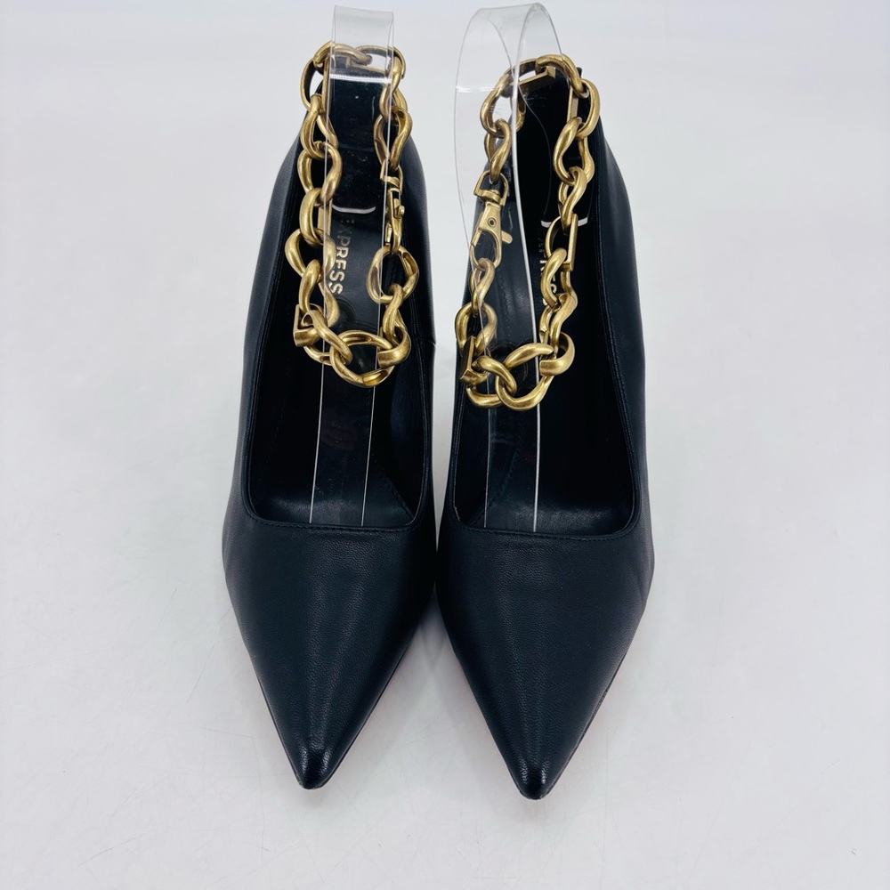 Express Vintage Y2K Avant Garde Rockstar Girlfriend Chain Link Heels Stilettos